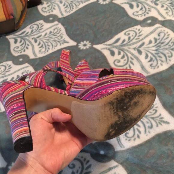 Steve Madden boho platform tribal heels size 10 - Picture 4 of 8